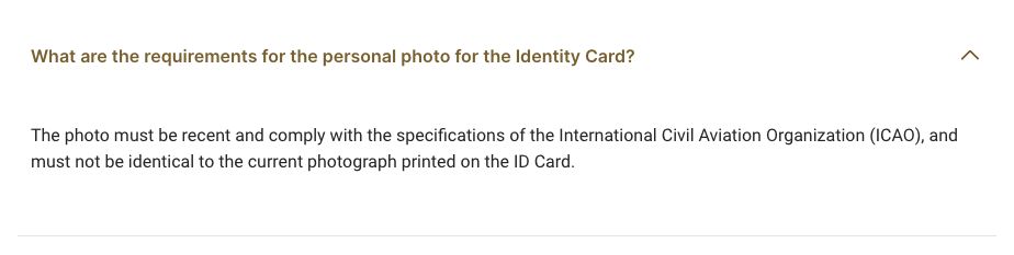 ICP — ID photo FAQ: Use a current photo