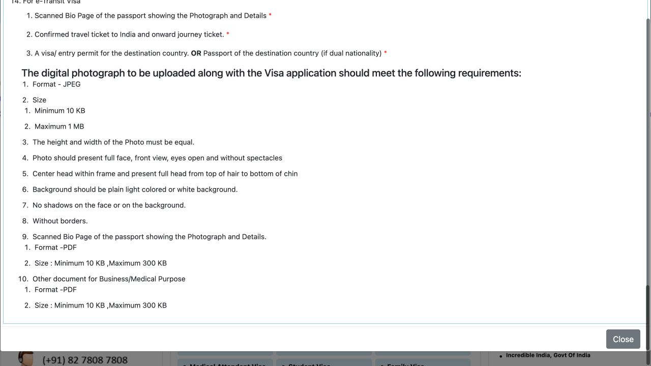 Government of India — Prepare the passport bio-page PDF; public page or blank form captured 8 October 2026
